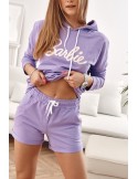 Purple tracksuit set with shorts 1840 - Online store - Boutique